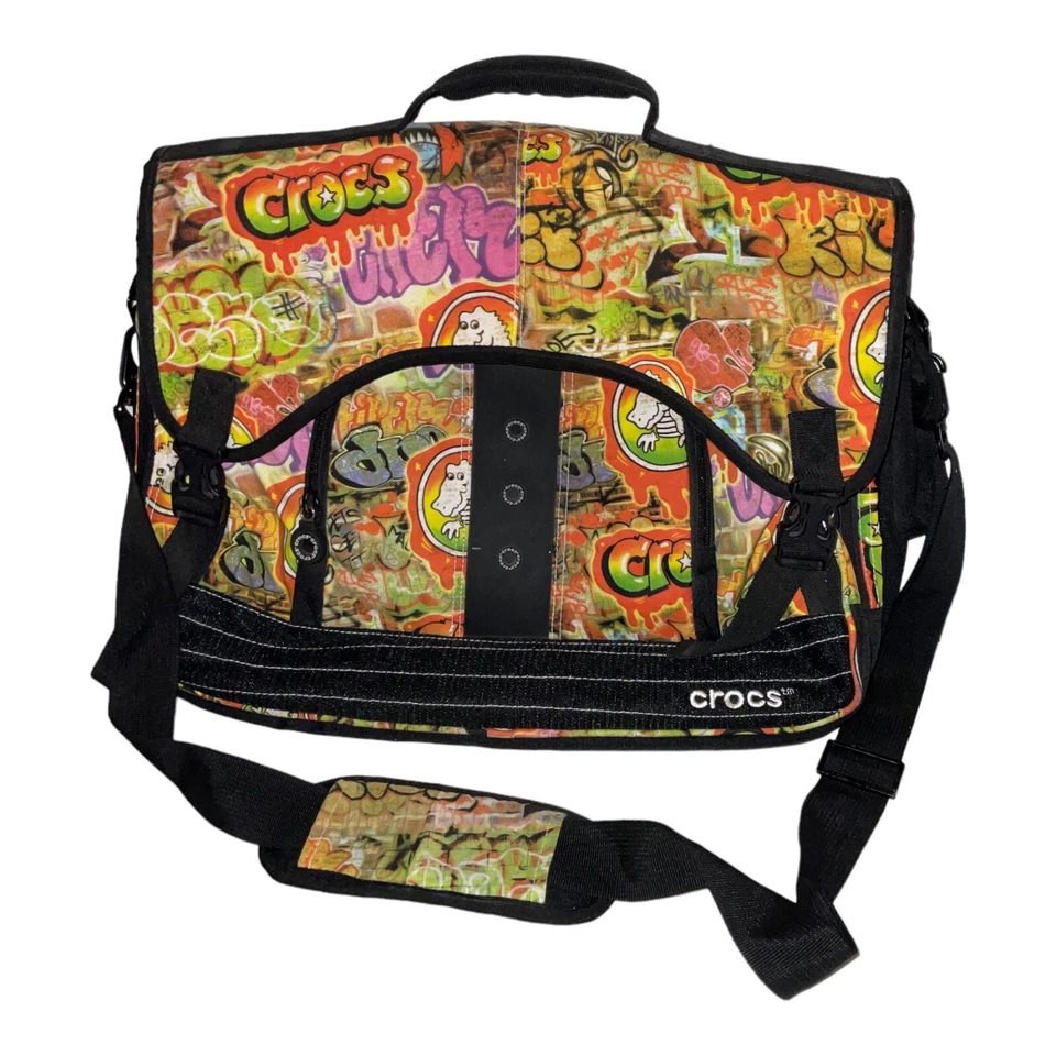 Crocs Sandals Graffiti Messenger Shoulder Bag - Image 1 of 4