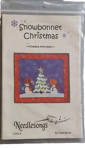 Snowbonnet Christmas Fusible Applique Wall Hanging Pattern. - Picture 1 of 3