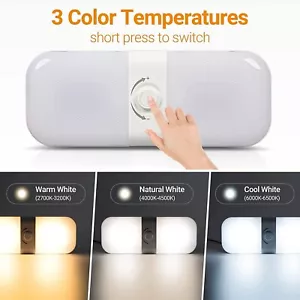 12V& 24V LED Innenraumleuchte Deckenlampe Wohnmobil Stufenlos Dimmbar Knöpfe NEU - Bild 1 von 10