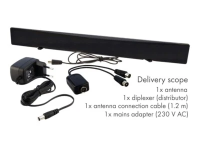 Schwaiger DTA1000 DVB-T2 HD antenna da camera attiva digitale TV radio antenna