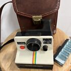 Polaroid SX-70 One Step Rainbow Stripe Instant Film Land Camera & Case