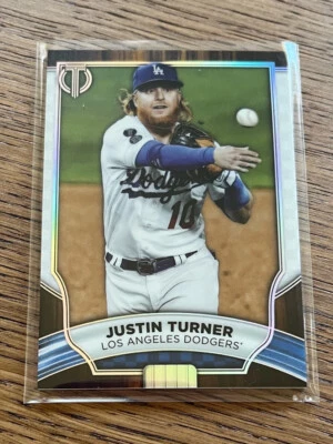 2022 Topps Tribute Los Angeles Dodgers Justin Turner Base. - Image 1 of 2