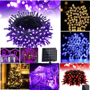 100-200 LED Christmas Lights Solar String Light Garden Outdoor Fairy Party Lamp - Picture 1 of 43