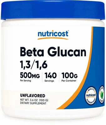 Nutricost Beta Glucan Powder 100 Grams (140 Servings) - Image 1 of 4