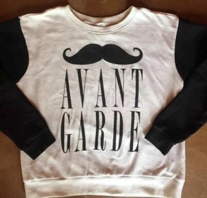 Vintage 80er 90er Jahre Kunst Avantgarde Hipster Sweatshirt Large - Bild 1 von 1