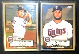2021 Chrome Platinum Anniversary - TWINS - Alex Kiriloff Rookie RC & Alex Colome - Picture 1 of 2