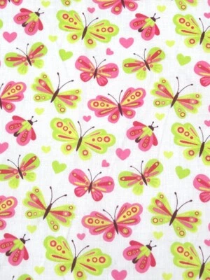 Butterfly  Hearts Cotton Voile  Fabric Apparel Fabric   By the Yard   - Image 1 of 2