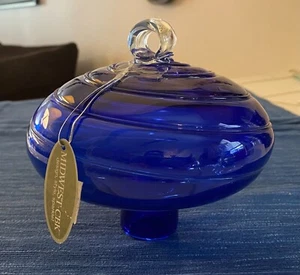 Nuevo con etiquetas Adorno de vidrio azul soplado a mano Midwest CBK 1B de colección - Imagen 1 de 4