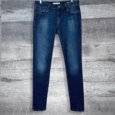 Pantalones de mezclilla Mavi Adriana súper ajustados azul oscuro para mujer 29 (M 32X31) tiro bajo elásticos Foto 1 de 4