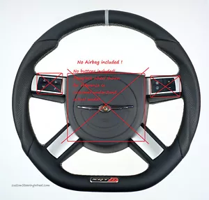 OEM Mopar custom Steering WheeI SRT8 HEMI +Flat bottom +thicker +metal logo - Picture 1 of 6