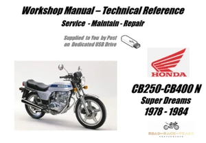 Honda CB250 CB400 N Super Dreams Service Repair Workshop Manual USB 1978 - 1984 - Picture 1 of 9