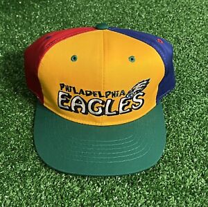 VTG DEADSTOCK 1996 Philadelphia Eagles SnapBack Hat G Cap Primary Colorblock 90s