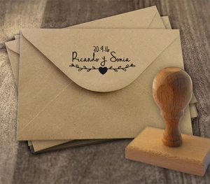 Sello de Caucho para Bodas Novios Personalizado Invitaciones, Tarjetas Mod.r22 - Imagen 1 de 1