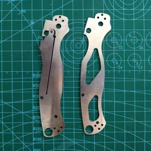 1 par de espaciadores de revestimiento de acero inoxidable plateado para pérdida de peso para Spyderco C81 - Imagen 1 de 4