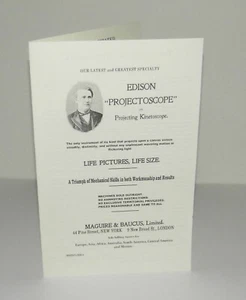 Edison Projectoscope Kinetoscope Projector Information Pamphlet Reproduction - Picture 1 of 4