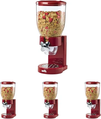 /GAT103 Dispensador de alimentos secos indispensable, control único, rojo/cromo (paquete de 4) Foto 1 de 4