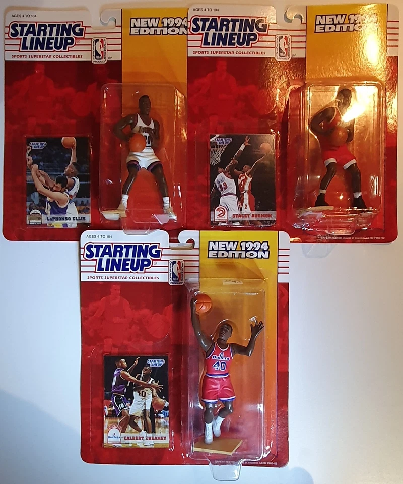 1994 Kenner Starting Lineup Ellis Augmon Cheaney Figurine - Sealed Figure & Card - Image 1 of 4