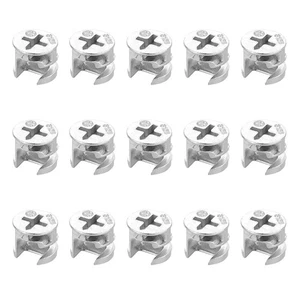 15 Stück Nocken Verschlussmutter Für Möbel 11.6 X 10 Mm Möbelverbinder Schran... - Bild 1 von 10