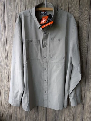 Simms Shirt Mens XL Gray Double Haul UPF 30+ Fishing Outdoor Snap New - Image 1 of 4