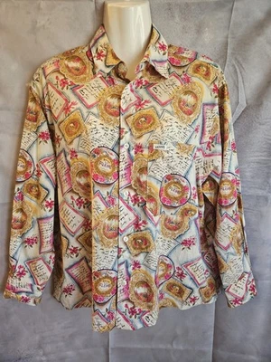 Blusa De Colección Guess by Georges Marciano Para Mujer’s S 90s Script Estampado Floral EE. UU. Foto 1 de 4