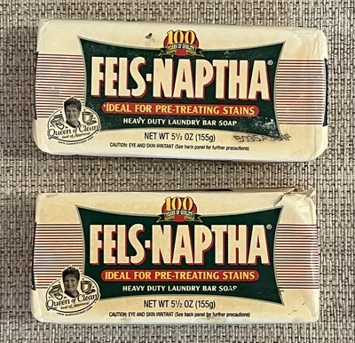 NUEVO 2 jabones para barra de lavandería de alta resistencia manchas de pretratamiento Fels-Naptha 5,5 OZ cada uno Foto 1 de 4
