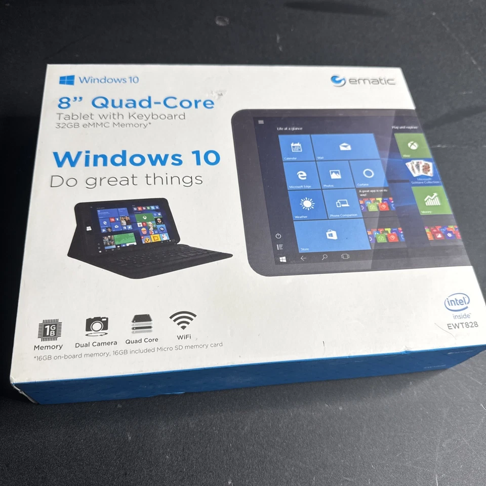 Ematic EWT828 - Tablet 8" touchscreen W/ Keyboard - Image 1 of 4