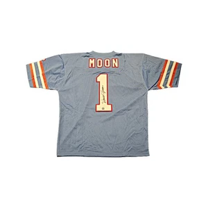 Warren Moon Houston Oilers Autographed Pro Blue Jersey (Schwartz Sports Holo) - Picture 1 of 3