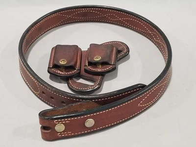 Porta cartuchos de cuero Ernie Hill Speed vintage y cinturón para hombre talla 34 Foto 1 de 4