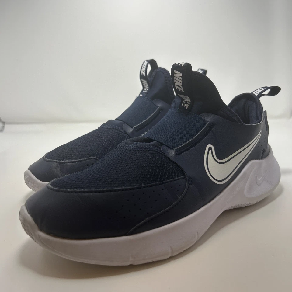 Nike Flex Runner 3 (GS) EE. UU. Talla 7Y Niño Grande Medianoche Azul Marino/Blanco Zapatos FN1294-403 Foto 1 de 4