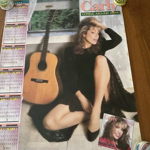 Vintage CARLY SIMON Coming Around Again W Calendar promo poster 30x24” Rare - Picture 1 of 10