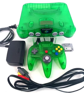 Nintendo 64 N64 Funtastic Jungle Green Console System Authentic Tested OEM Clean - Picture 1 of 11