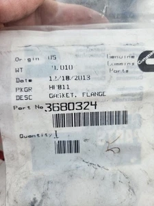 CUMMINS 3680324 FLANGE GASKET OEM NOS 3680324 FREE SHIPPING CUMMINS  - Bild 1 von 4