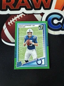 RILEY LEONARD RC 2025 Donruss Press Proof Green #341 Rated Rookie Colts - Picture 1 of 2