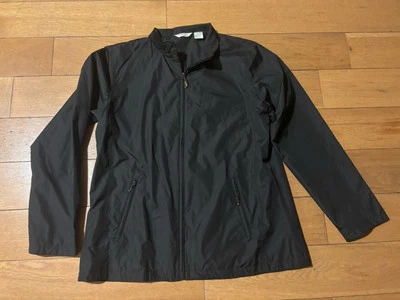 Chaqueta impermeable negra para mujer PING Collection talla grande manga larga Foto 1 de 3