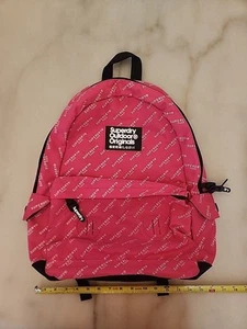 Superdry Outdoor Originals Bright Pink Large Logo Backpack - Picture 1 of 10