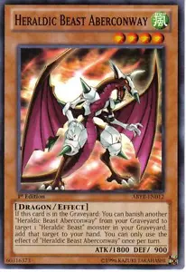HERALDIC BEAST ABERCONWAY ABYR-EN012 YuGiOh! Monster Card * ABYSS RISING 1st Ed - Picture 1 of 1