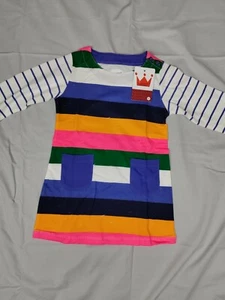 Childrens Girls kids Striped Rainbow Cotton Shirt Fancy Dress princess 3T - Picture 1 of 10