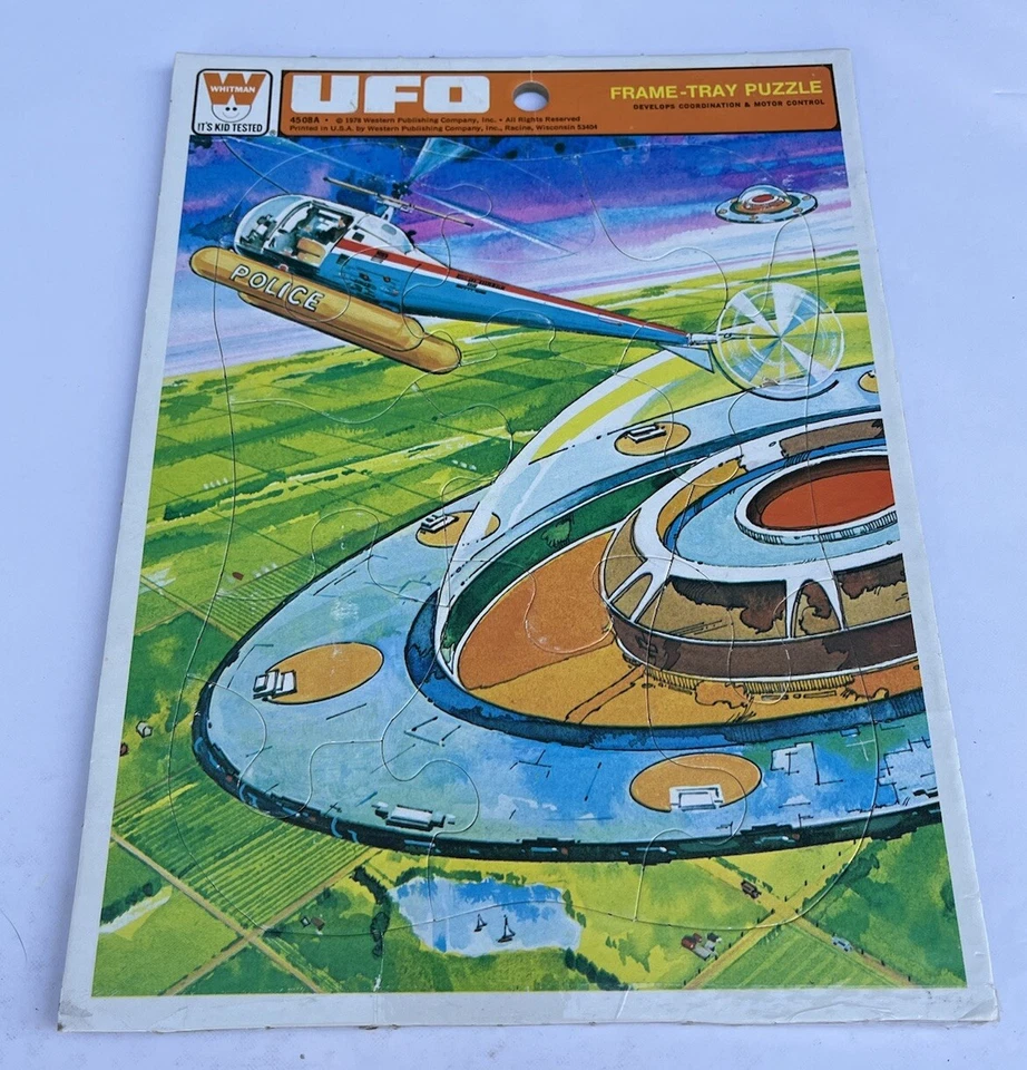 Whitman UFO Police Helicopter Tray Puzzle 4508A VTG 1978 - Image 1 of 1