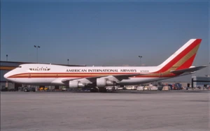 Herpa Wings KALITTA AMERICAN INTERNATIONAL AIRWAYS Boeing 747-200F 1:500 MINT!! - Picture 1 of 12