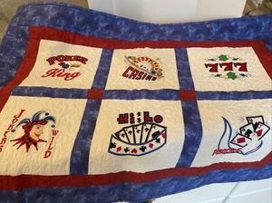 Handmade Patchwork Quilt Casino Pattern - Machine Stitched 36x27 - Picture 1 of 4