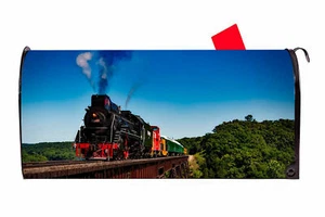 Train 4 Vinyl Magnetic Mailbox Cover Made in the USA - Picture 1 of 1