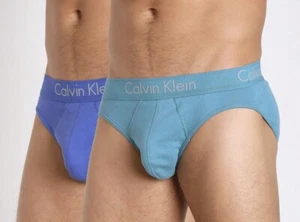 RARE NIB VINTAGE 2-Pack Calvin Klein Men's Body Hip Brief Blue Teal Medium U1803 - Picture 1 of 8