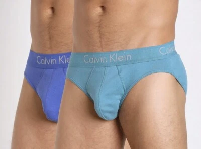 RARE NIB VINTAGE 2-Pack Calvin Klein Men's Body Hip Brief Blue Teal Medium U1803 - Image 1 of 4