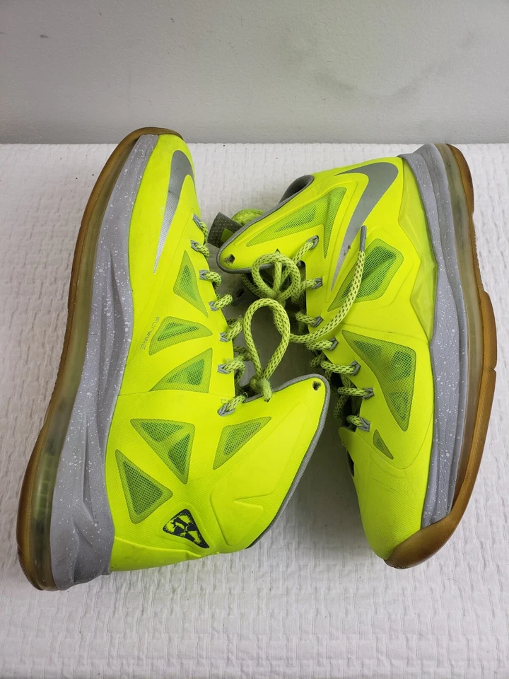 (5) Nike LeBron X 10 Volt Basketball Mens Shoes Size 12 Sneakers 541100-700 Rare - Image 1 of 4