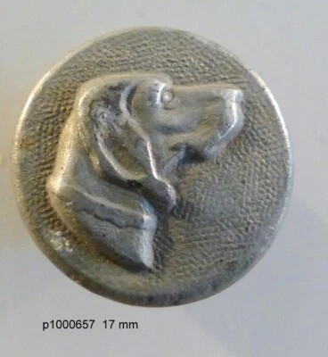 BOUTON  Ancien  :   CHASSE/VENERIE   CHIEN   17 mm - Photo 1/2