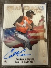 Colton Cowser 2023 Panini Chronicles Americas Pastime On Card Auto /75 AB-CC
