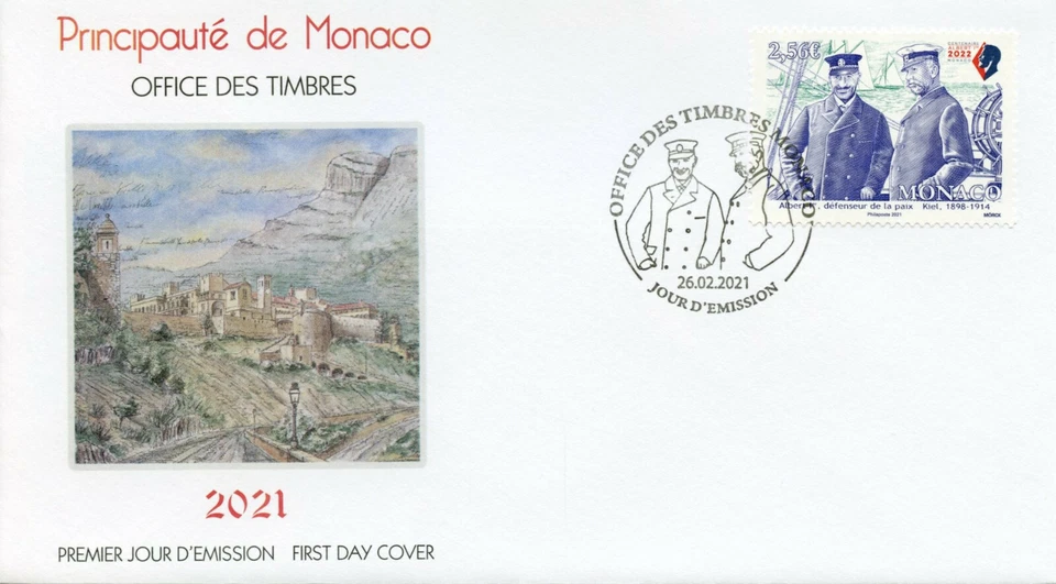 Monaco Sports Stamps 2021 FDC Kiel Regatta Prince Albert I Royalty Boats 1v Set - Image 1 of 1