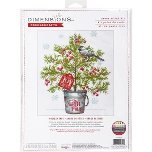 Dimensions Counted Cross Stitch Kit 8"X10"-Holiday Tree (16 Count) (Pack of 1) - Picture 1 of 1