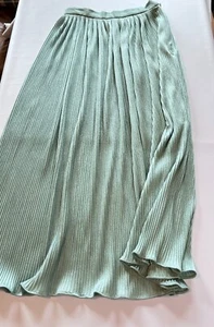 Vintage Alex Colman Electric Pleats Moss Green Skirt Size Small - Picture 1 of 5
