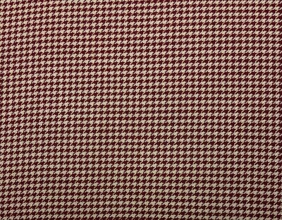 KRAVET HOUNDSTOOTH RED BEIGE WOVEN 100% COTTON MULTIUSE FABRIC BY YARD 54"W - Image 1 of 4